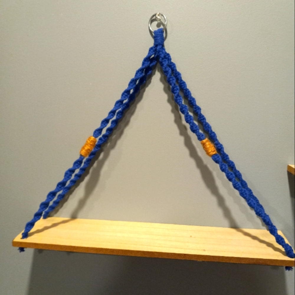 Handmade Macrame Hanging Shelf